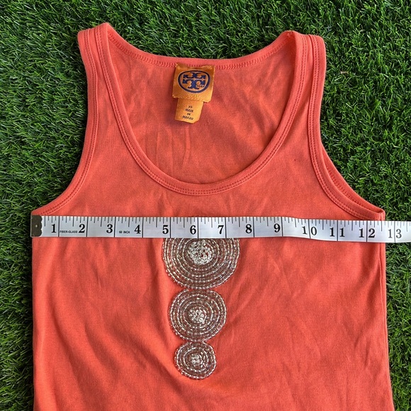 TORY BURCH Beaded Tank Top size xsmall - Picture 3 of 9